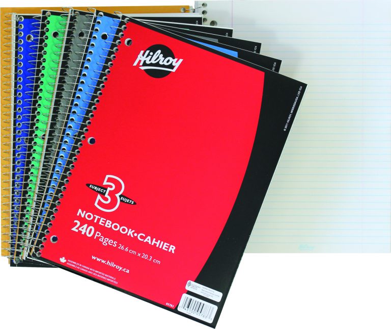 Hilroy 240pg Coil Notebook, 3 Hole With Margin, 3 Subject - ACCO Canada