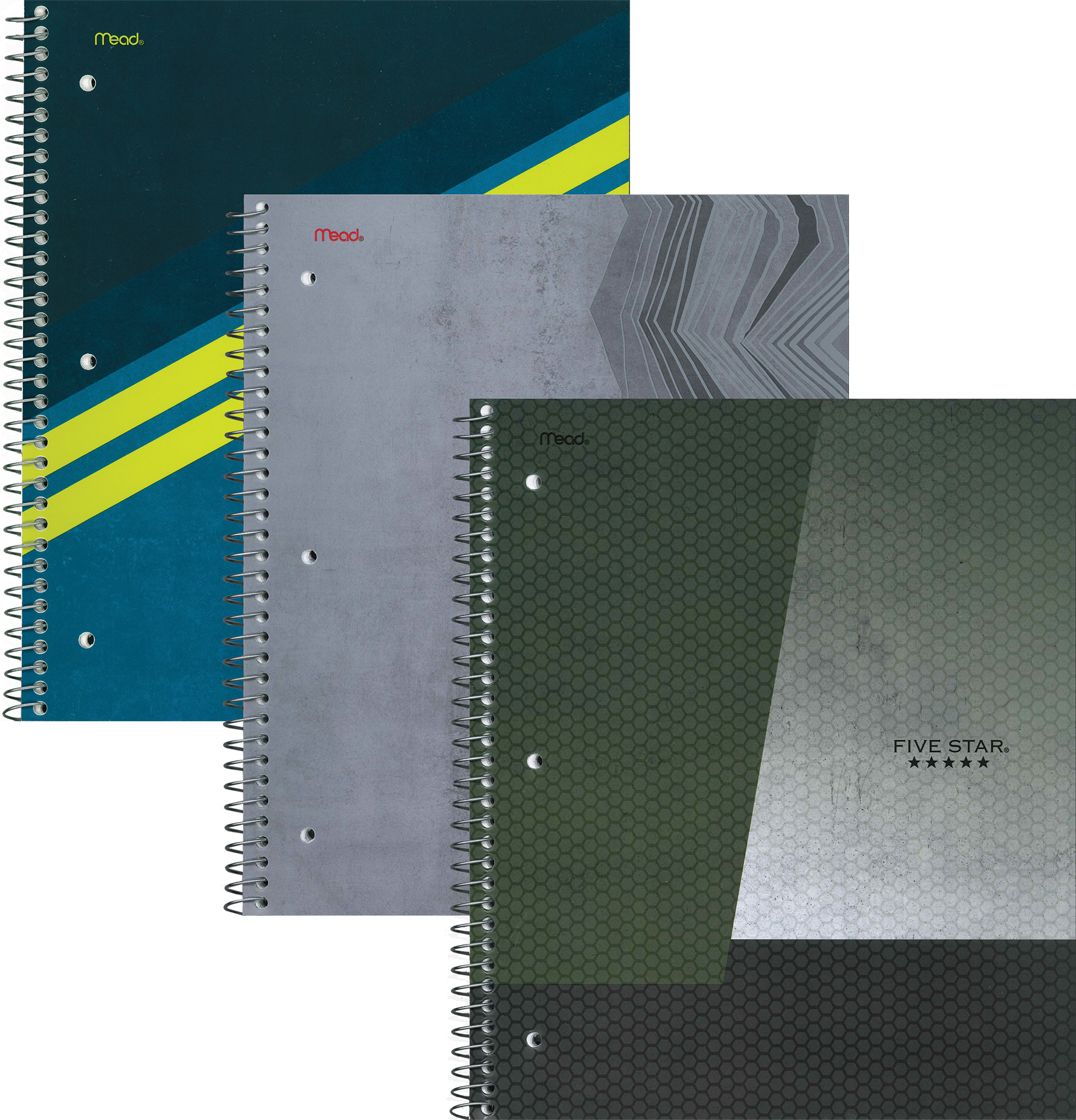 Five Star Graphics Wirebound, 1Subject Notebook, 11" X 81/2", 100