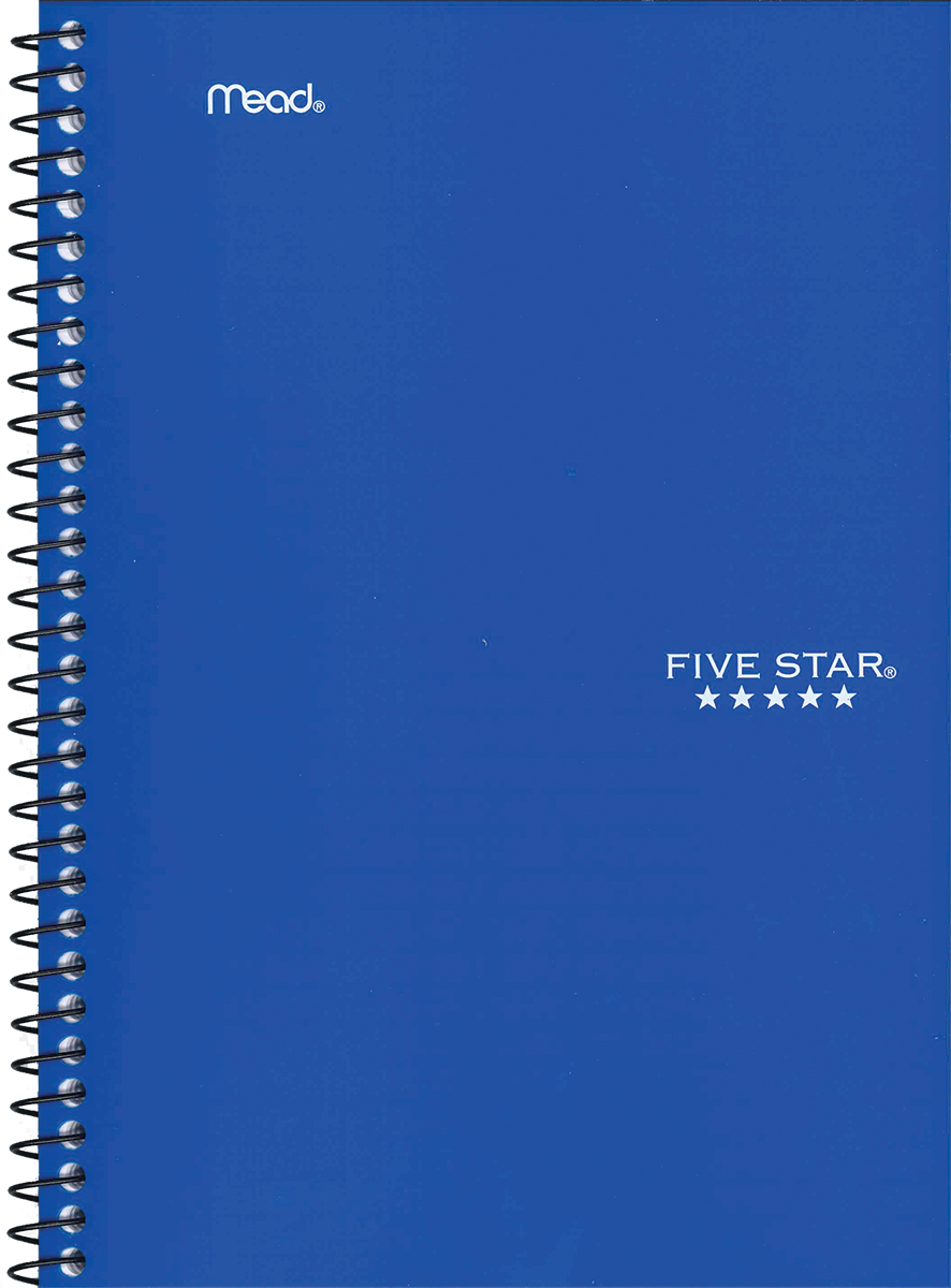 Five Star Wirebound, 1Subject Premium Heavy Weight Notebook, 91/2" X