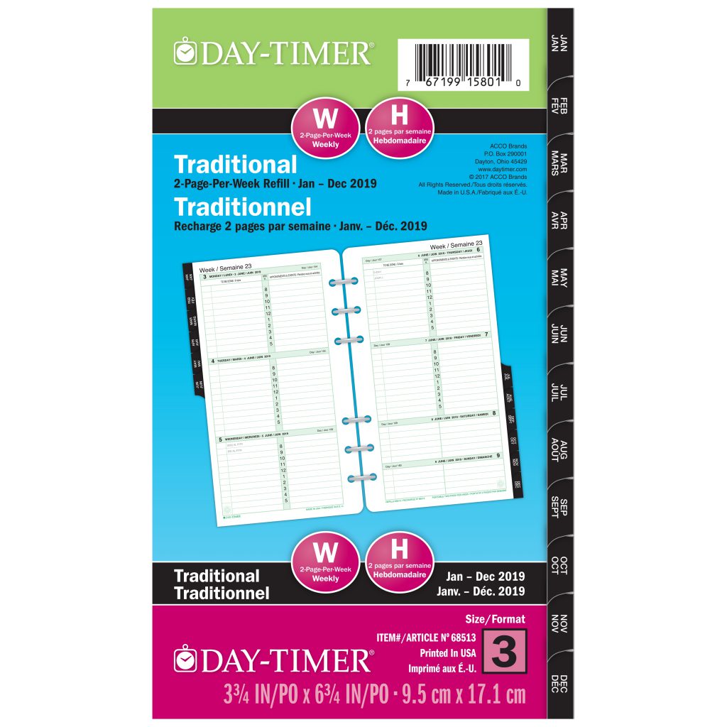 Day Timer 2 Page Per Week