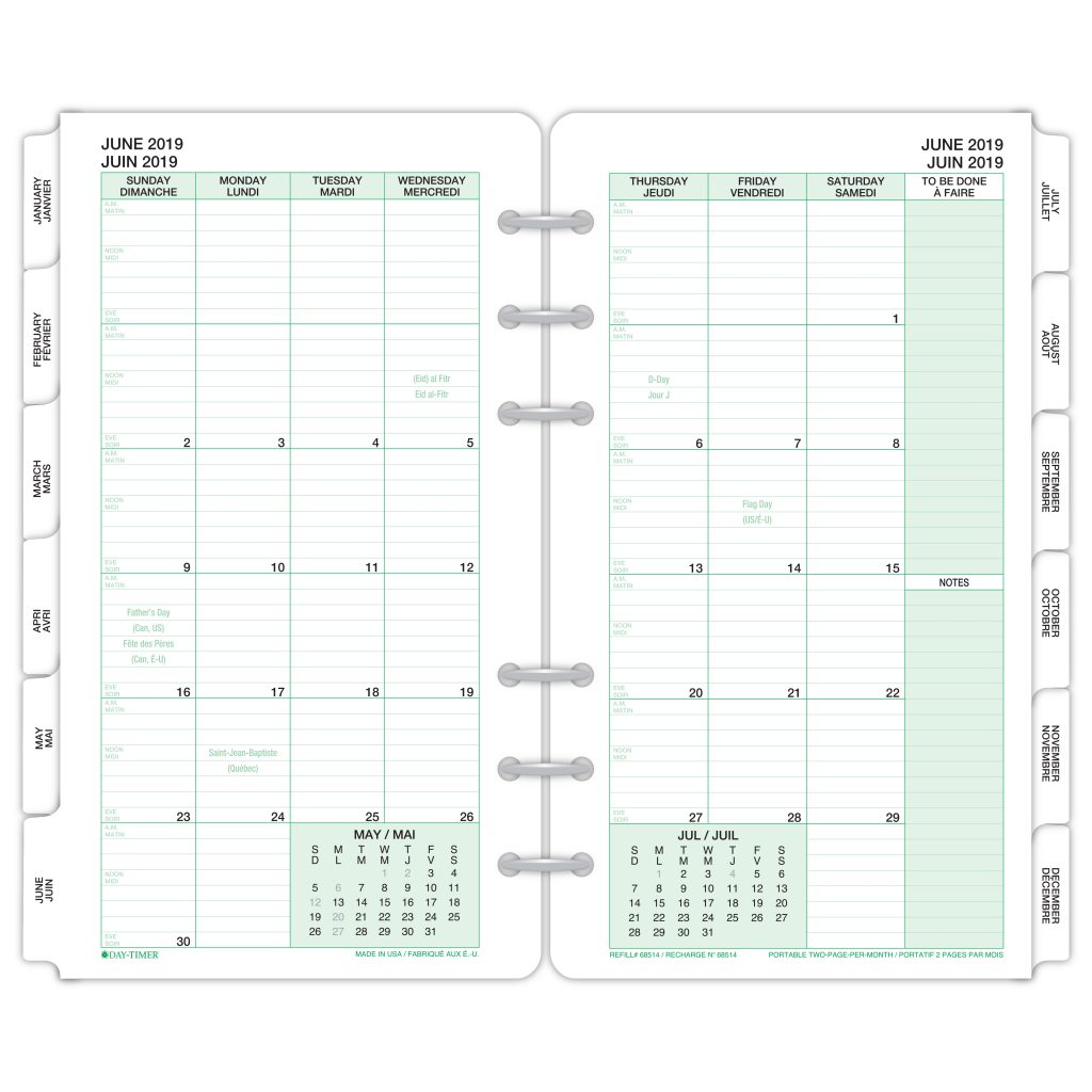 Day Timer 2 Page Per Month Loose Leaf Dated Refills Recycled Day timer 2 page per month loose leaf dated refills recycled