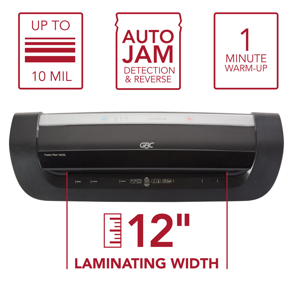 GBC® Fusion® 6000L 12" Laminator, 1 Min WarmUp, 310 Mil, Includes 50