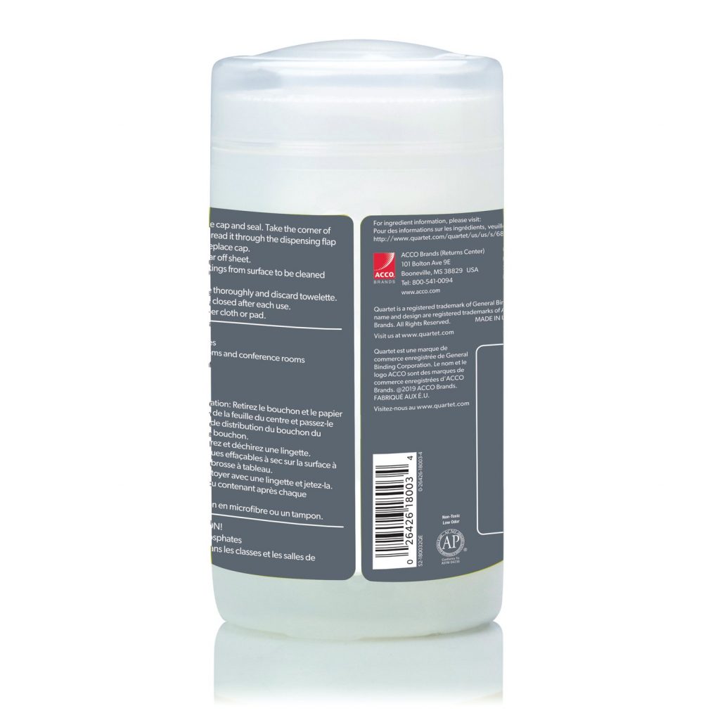 Quartet® DryErase Board Wipes, 70 count ACCO Canada