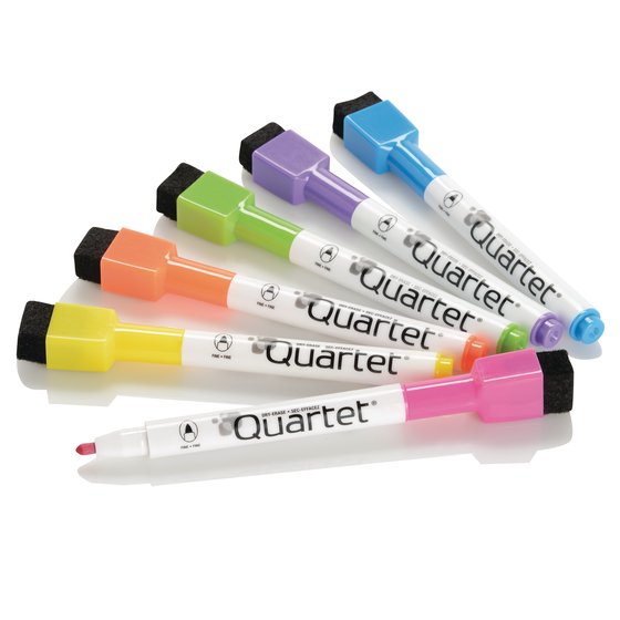 Quartet® ReWritables® Mini DryErase Markers, 6pack, Screamers® ACCO