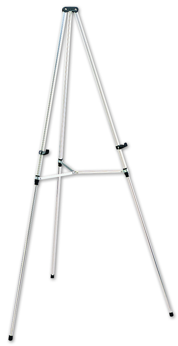 Quartet Aluminum Lightweight Telescoping Display Easel, 66, Supports 25  lbs., Silver, Display Easels