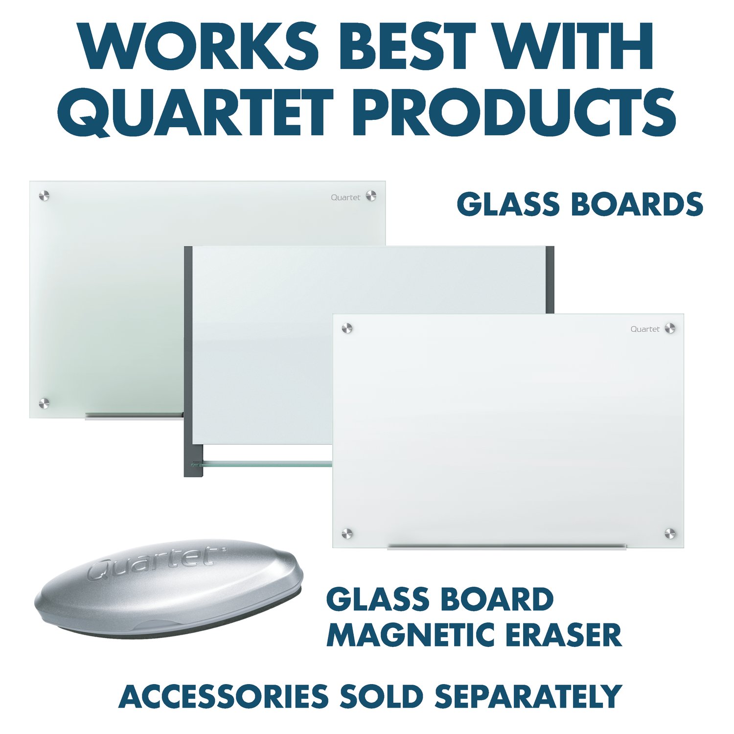 Quartet® Premium Glass Board Markers, Bullet Tip, Black 12Pack ACCO