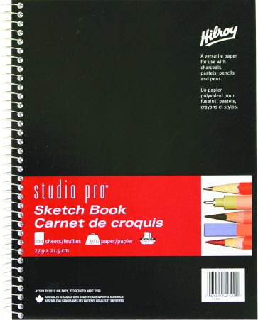 Carnet de croquis Studio Pro, 8 1/2 po x 11 po, papier 50 lb sans acide,  100 feuilles - ACCO Canada