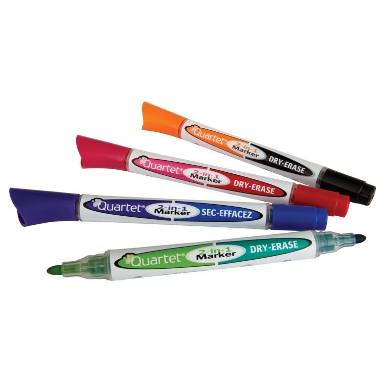 Quartet® Dual Tip DryErase Markers, Assorted 4pack ACCO Canada