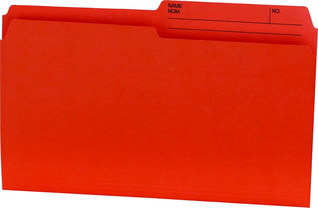 Hilroy Legal Size File Folders, 9x14-7 8-inch, 100 Per Box, Orange 