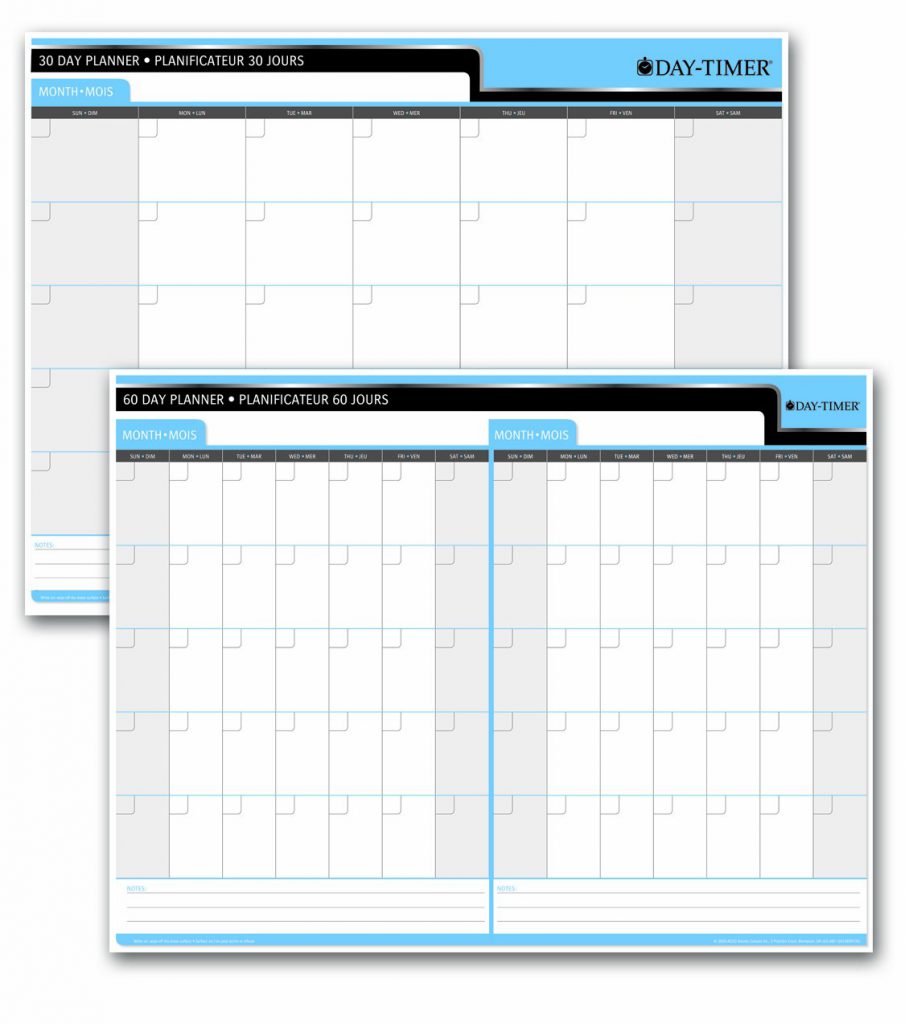 DAYTIMER® Reversible Flex Planners Undated, 30/60 Day Bilingual