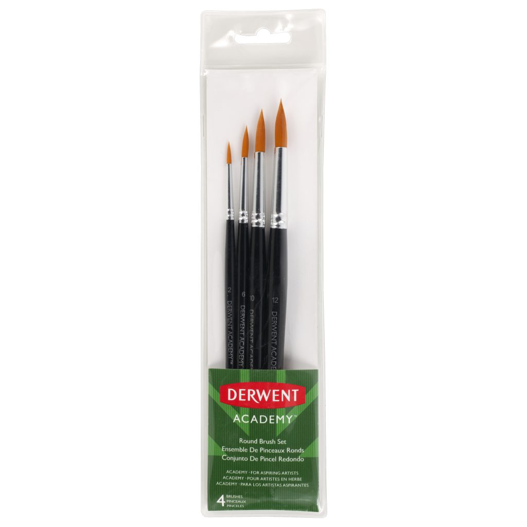 Derwent Academy Brushes, Round, 4CT - ACCO Canada