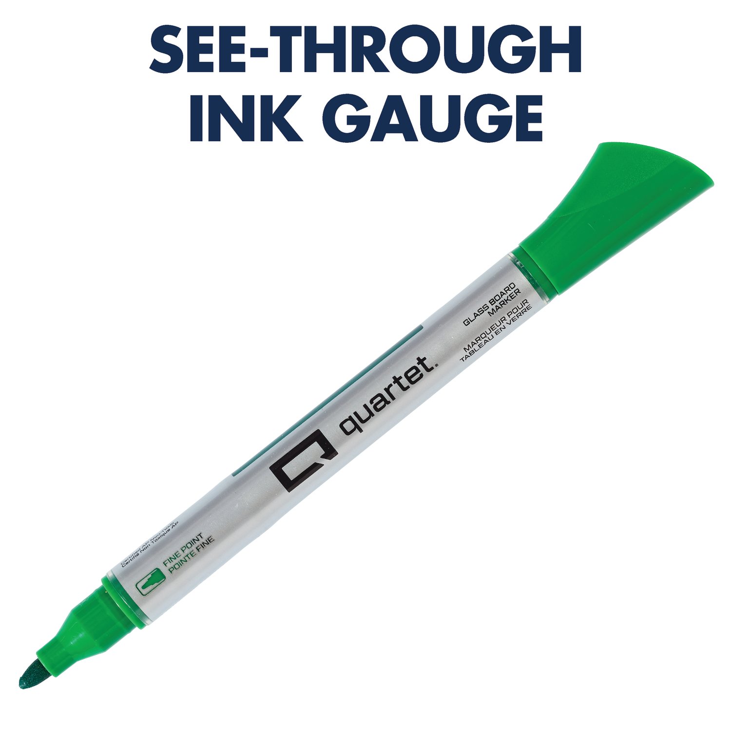 Quartet® Premium Glass Board Markers, Fine Tip, Assorted 4Pack ACCO