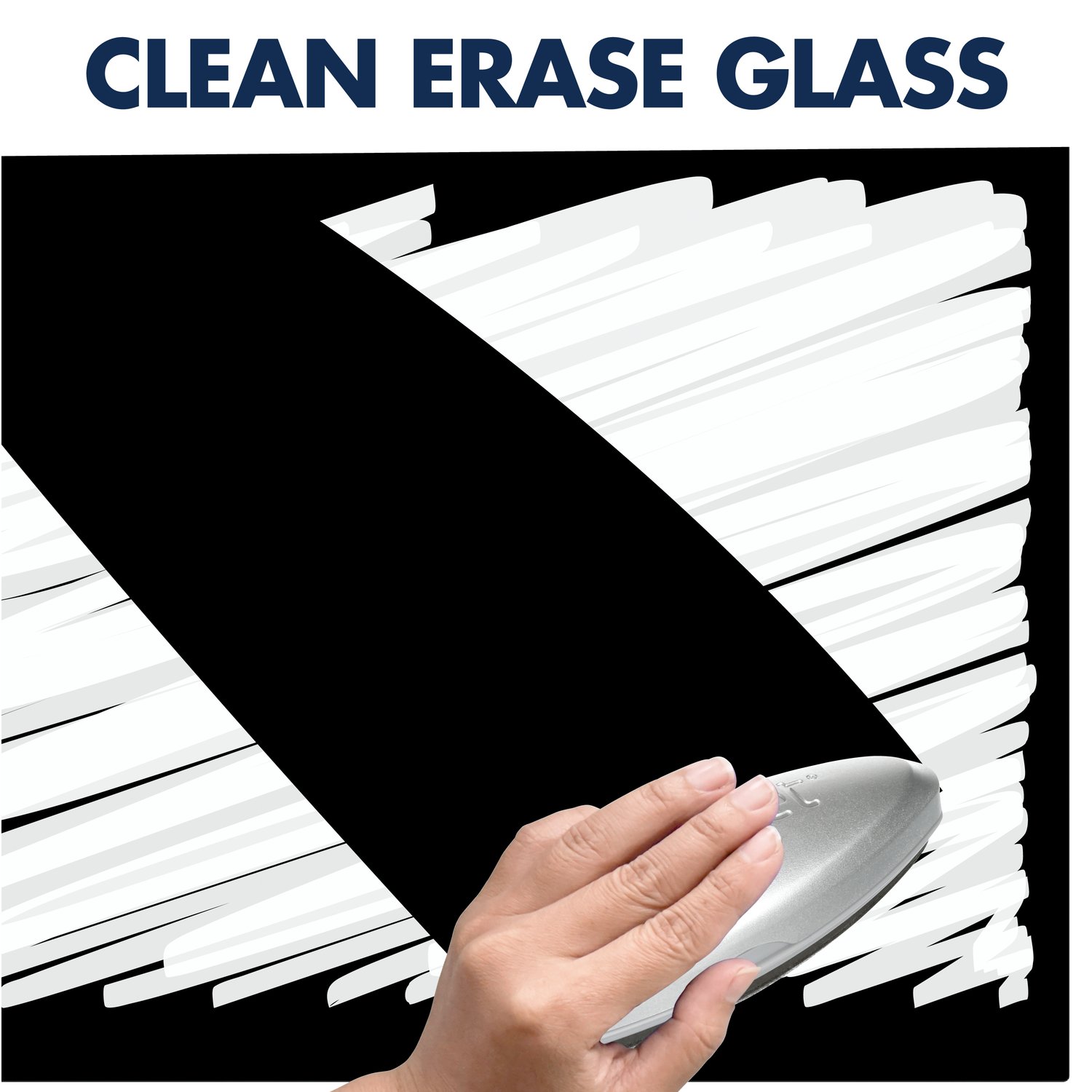 Quartet® InvisaMount™ Glass DryErase Board, 85" x 48", Black