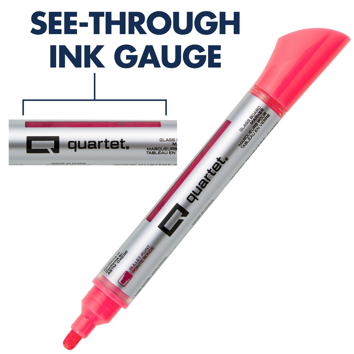 Quartet® Premium Glass Board DryErase Markers, White and Neon ACCO