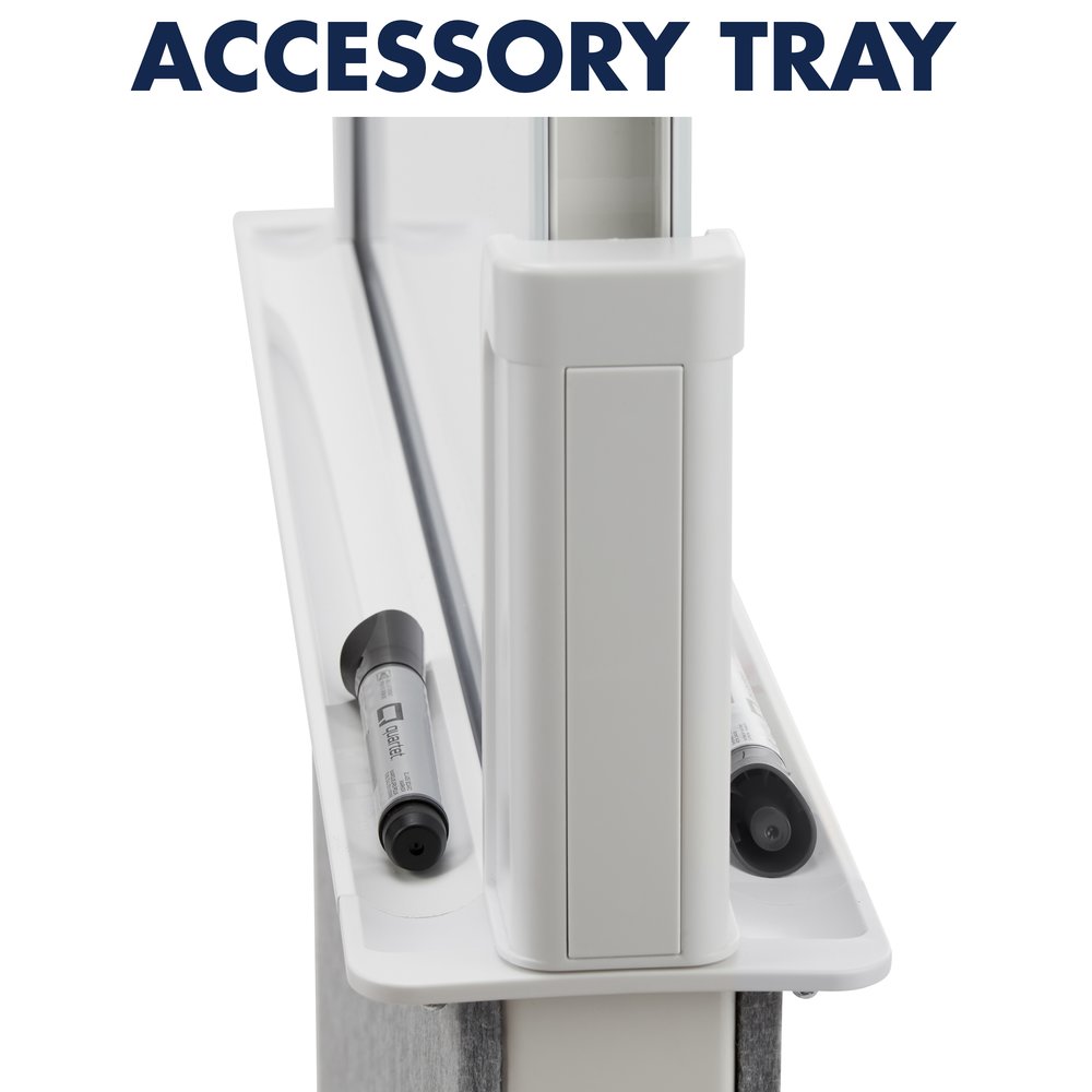 Quartet® Agile Glass DryErase Easel, DoubleSided, Adjustable Height